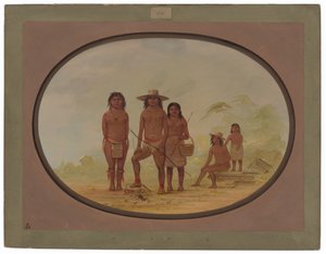 Cinq Indiens mayas - George Catlin