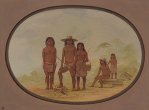 Cinq Indiens Maya, 1855-1869 - George Catlin