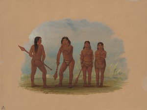 Quatre Indiens Angustura - George Catlin