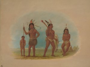 Quatre Indiens Arawak - George Catlin