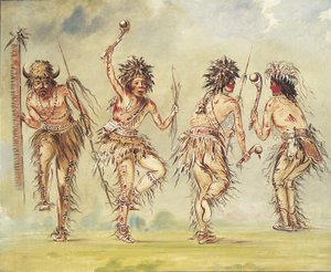 Quatre danseurs, 1843-1844 - George Catlin