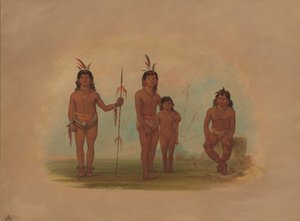 Quatre Indiens Goo-a-give, 1854-1869 - George Catlin