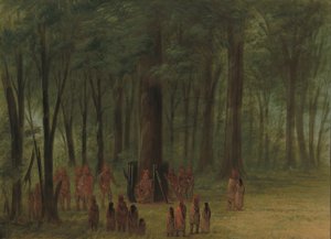 Funérailles de Black Hawk - Saukie - George Catlin