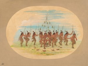 Danse du maïs vert - Minatarrees - George Catlin
