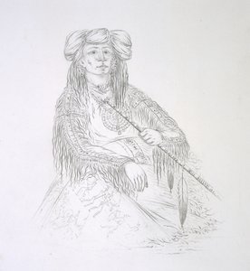 Ha-wan-je-tah (La Corne Unique) 1852 - George Catlin