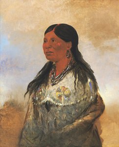 Hón-je-a-pút-o, épouse de Bear-catcher - George Catlin