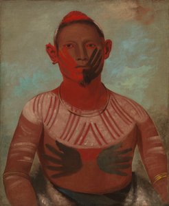 I-o-wáy, Un des principaux guerriers de Black Hawk, 1832 - George Catlin