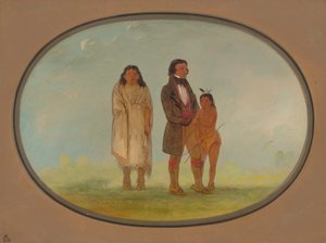 Chef Kaskaskia, sa mère et son fils, 1861-1869 - George Catlin