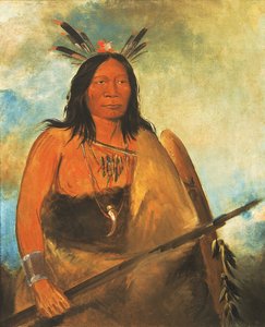 Kots-o-kó-ro-kó, cheveux du cou du taureau, un chef - George Catlin