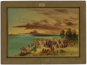 La Salle revendiquant la Louisiane pour la France. 9 avril 1682