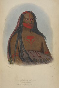 Mah-to-toh-pa (les quatre ours) 2e chef des Mandans - George Catlin