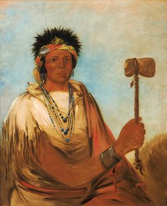 Men-són-se-ah, Main gauche, un guerrier, 1830 - George Catlin