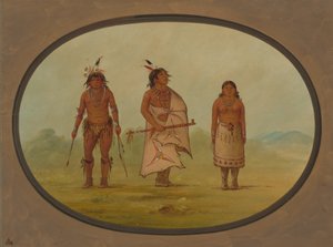 Chef Mohave, un guerrier, et sa femme, 1855-1869 - George Catlin