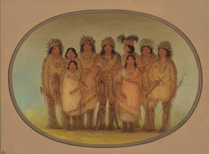 Neuf Indiens Ojibbeway à Londres, 1861-1869