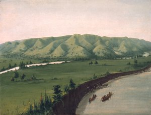 Falaises de Nishnabottana, 1070 miles au-dessus de St. Louis - George Catlin