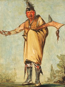 Náw-káw, Bois, ancien chef de la tribu, 1828 - George Catlin