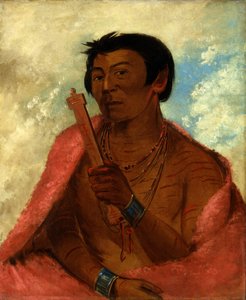 On-sáw-kie, Le Sauk, en train de prier, 1830 - George Catlin