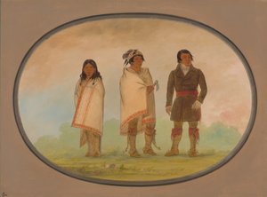 Chef Oneida, sa sœur et un missionnaire - George Catlin