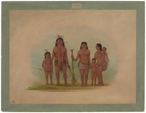 Chef Orejona et famille - George Catlin