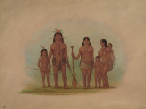 Chef Orejona et famille, 1854-1869 - George Catlin