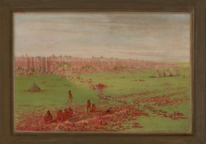 Carrière de pierre à fusil sur le Coteau des Prairies - George Catlin
