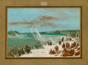 Portage autour des chutes du Niagara à Table Rock - George Catlin