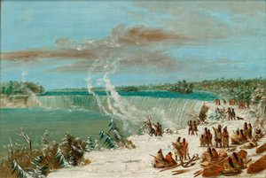 Portage autour des chutes du Niagara à Table Rock, 1847-1848 - George Catlin