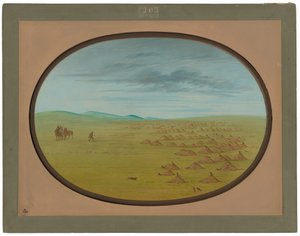Village de chiens de prairie - George Catlin