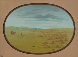 Village de chiens de prairie - George Catlin