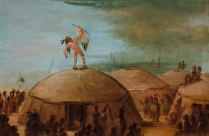 Fabrication de pluie chez les Mandan - George Catlin