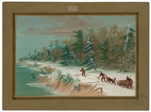 Retour à Fort Frontenac en traîneau. Février 1679