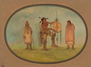 Guerrier Saukie, Sa Femme et un Garçon, 1861-1869 - George Catlin