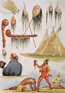 Scalpage et utilisation décorative des scalps - George Catlin