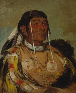 Sha-có-pay, Le Six, chef des Ojibwa des Plaines, 1832 - George Catlin