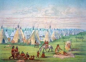 Scène de camp Sioux
