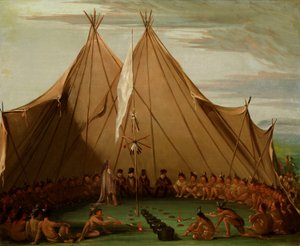 Festin pour chiens Sioux - George Catlin