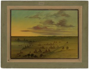 Village Sioux - Lac du Cygne - George Catlin