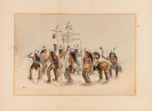 Danse en raquettes--no. 14 - George Catlin