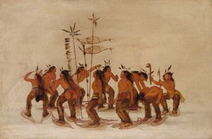 Danse en raquettes à la première neige - George Catlin