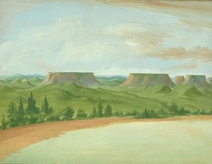 Collines carrées, 1200 miles au-dessus de St. Louis, 1832. - George Catlin