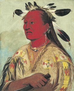 Stán-au-pat, Main Sanglante, Chef de la Tribu - George Catlin