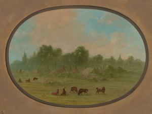 Village de Tawahquena, 1861-1869 - George Catlin