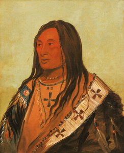 Táh-zee-keh-dá-cha, ventre déchiré, un brave distingué - George Catlin