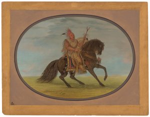 Le Renard Courant sur un Beau Cheval - Saukie - George Catlin