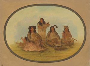 Le chef Sioux avec plusieurs Indiens, 1861-1869