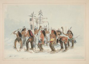 La danse des raquettes, pl. 14 du Portfolio des Indiens d