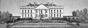 La Maison Blanche en 1820 (gravure)