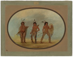 Trois guerriers Cheyenne - George Catlin