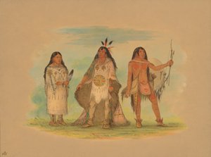 Trois Indiens Minatarree, 1861