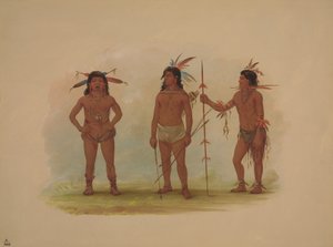 Trois hommes Omagua, 1854-1869 - George Catlin